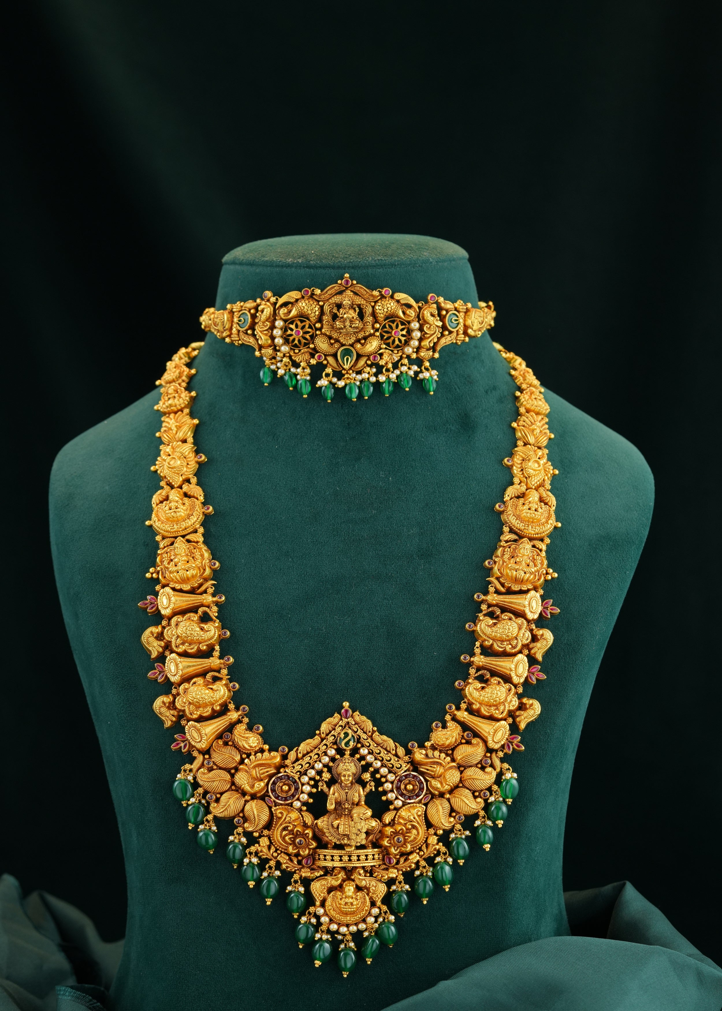 22KT NAKSHI HARAM SET