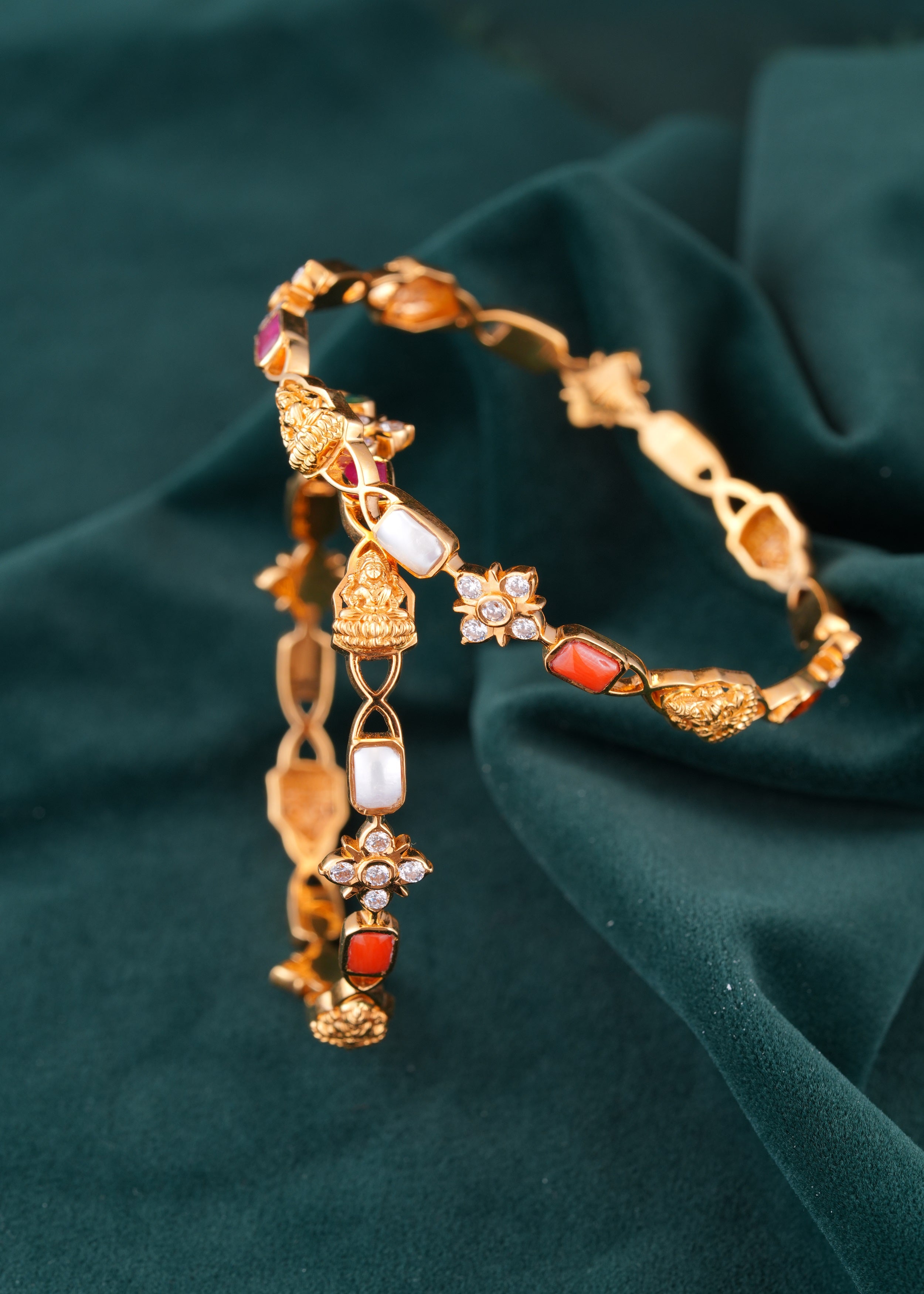 MULTI STONE LAKSHMIDEVI BANGLE