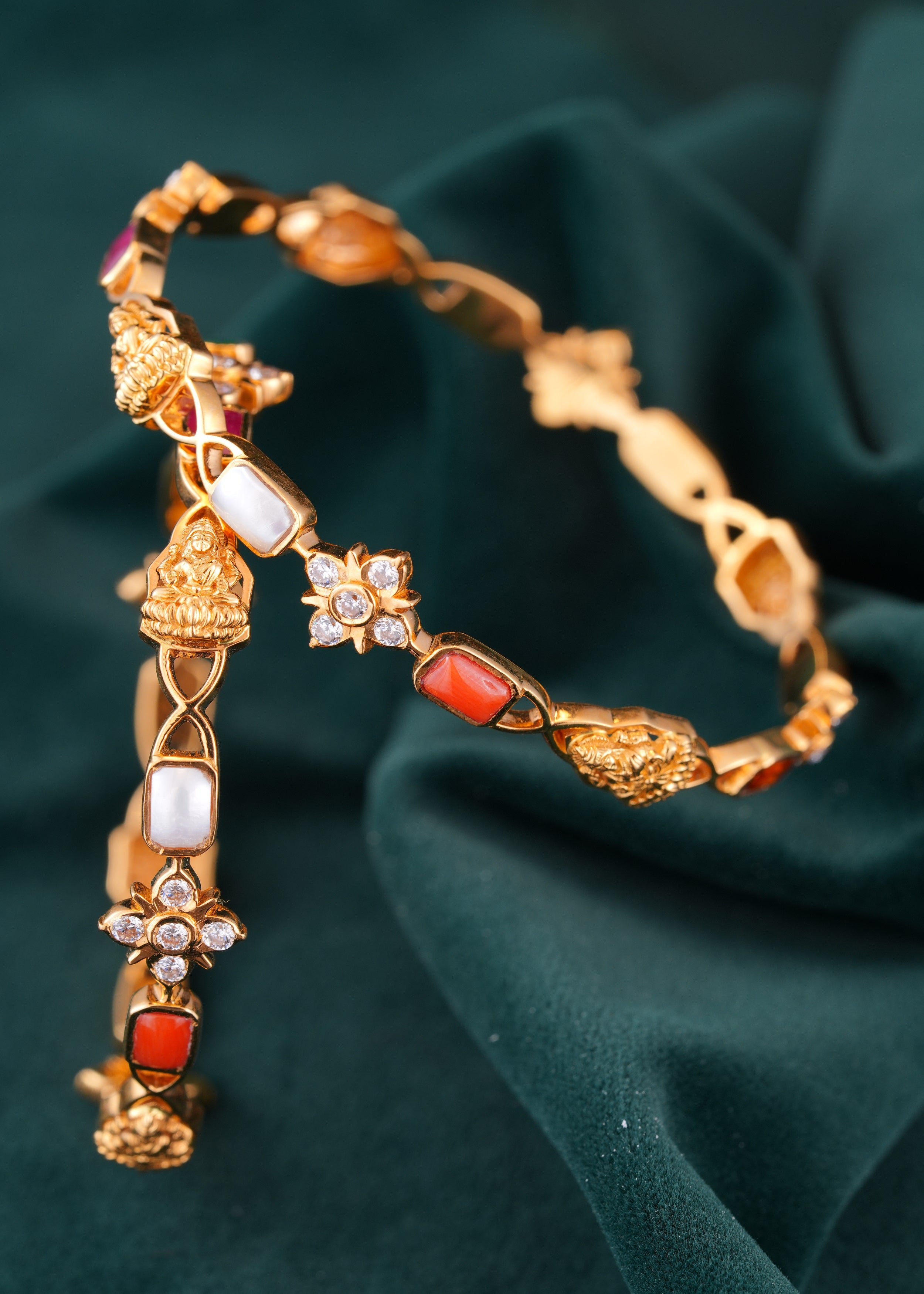 MULTI STONE LAKSHMIDEVI BANGLE