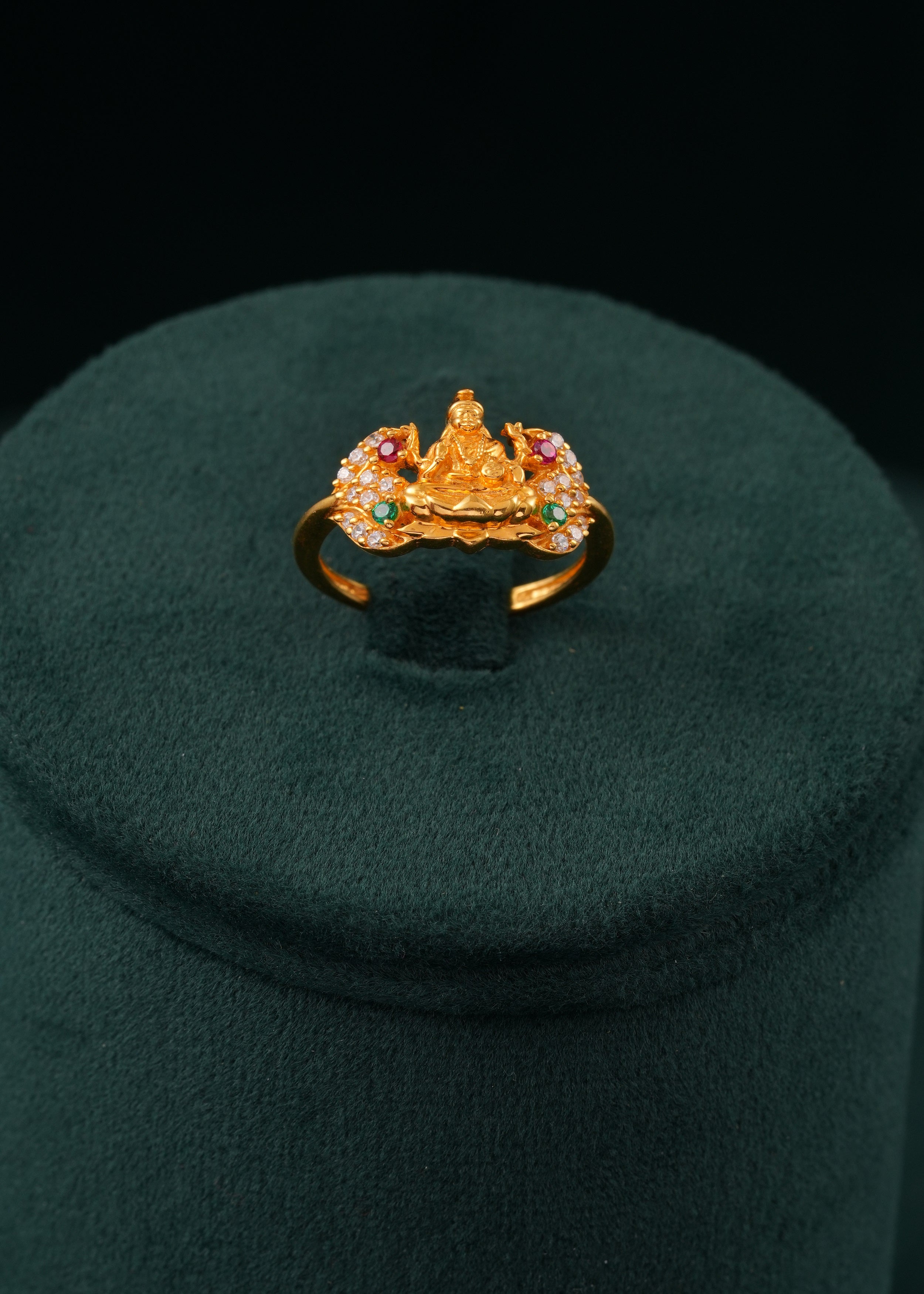 22KT LAKSHMI DEVI STONE RING