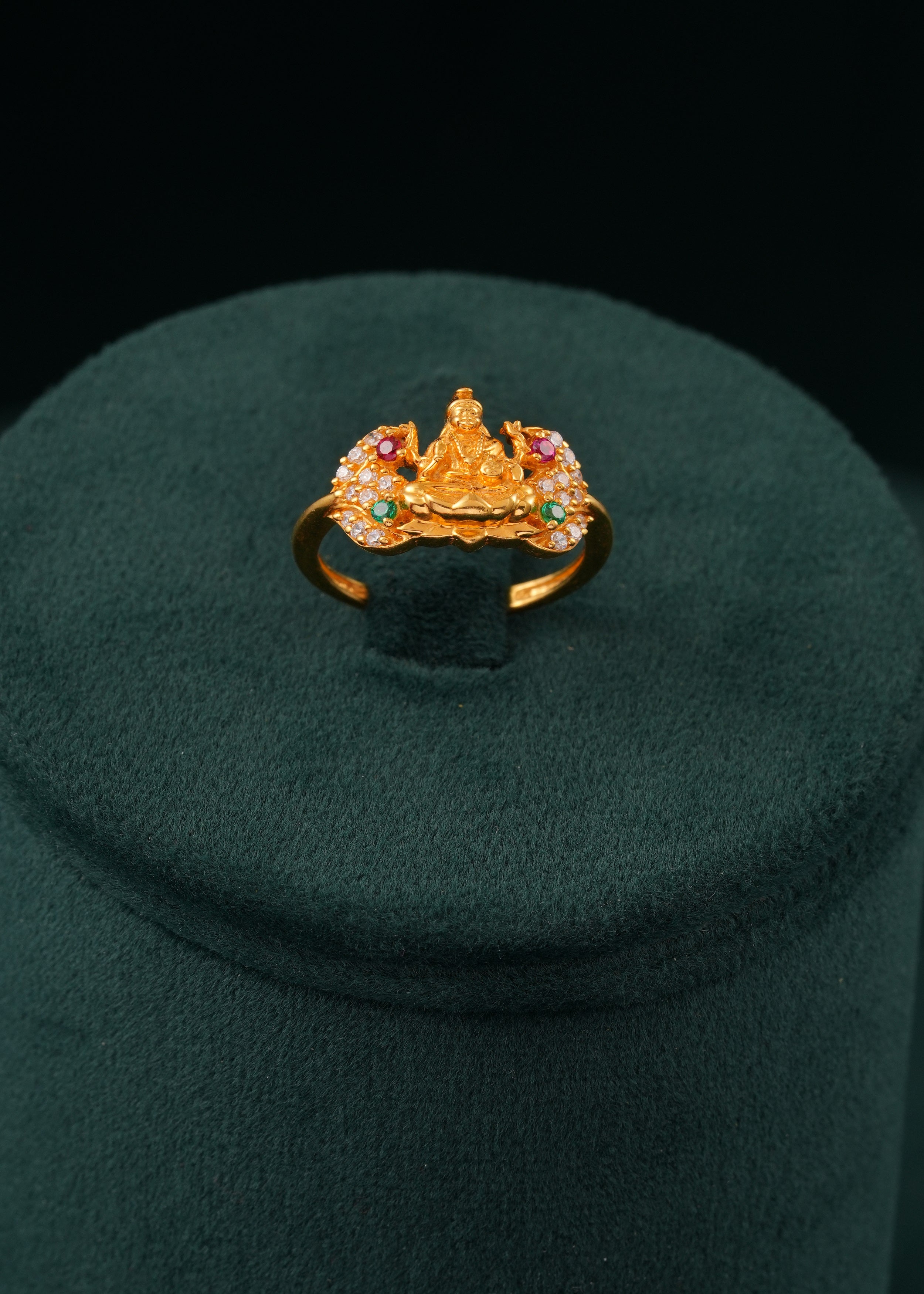 22KT LAKSHMI DEVI STONE RING